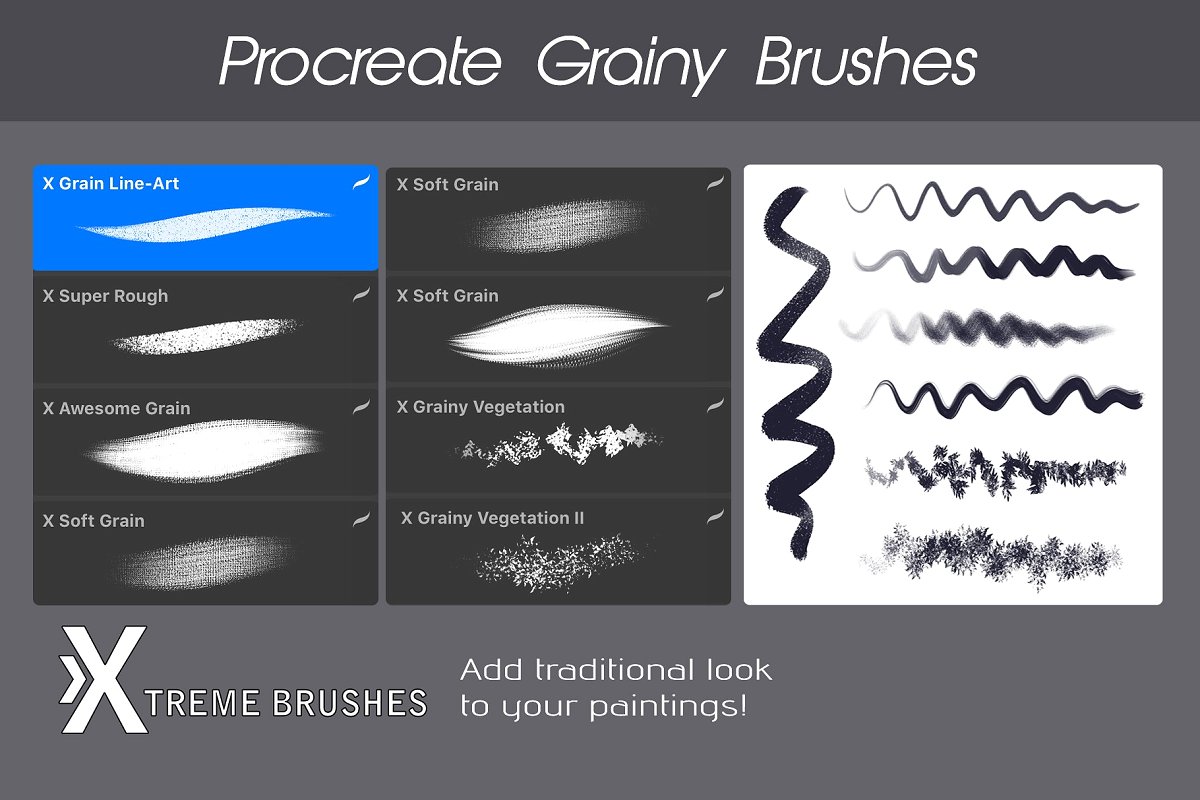 笔刷下载墨迹笔刷Procreate Texture Brus