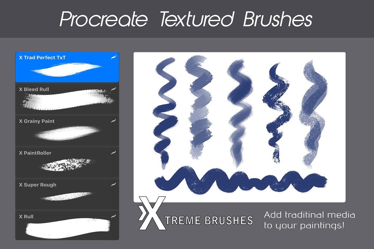 笔刷下载墨迹笔刷Procreate Texture Brus