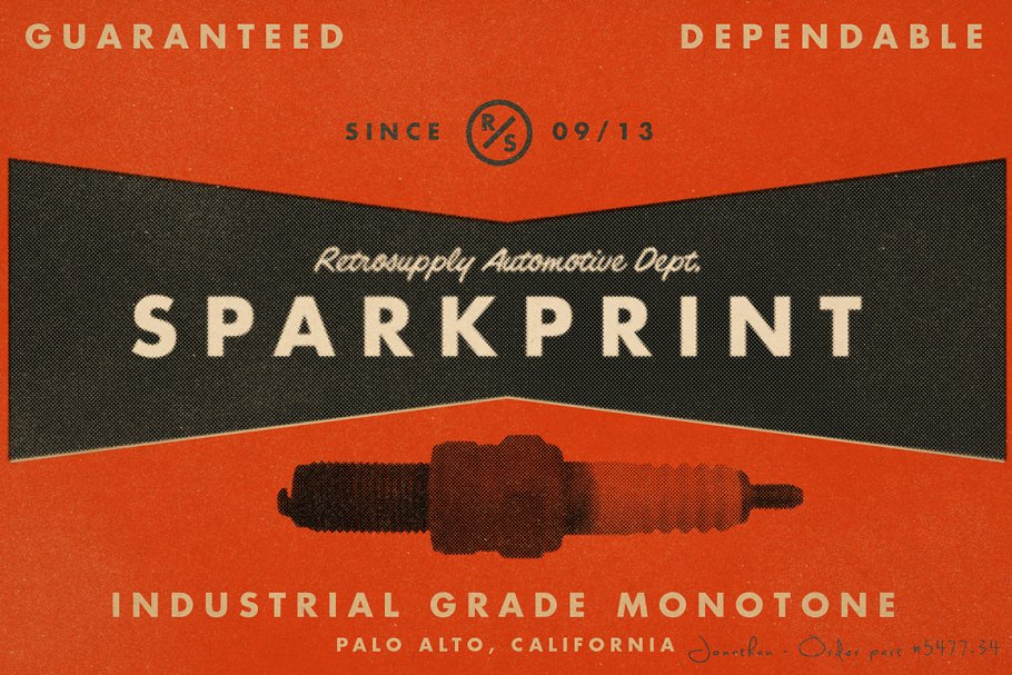 单色调动作 SparkPrint – Monotone Ac