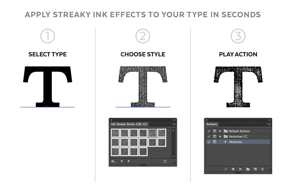 油墨插画动作 Ink Streak – Illustrato