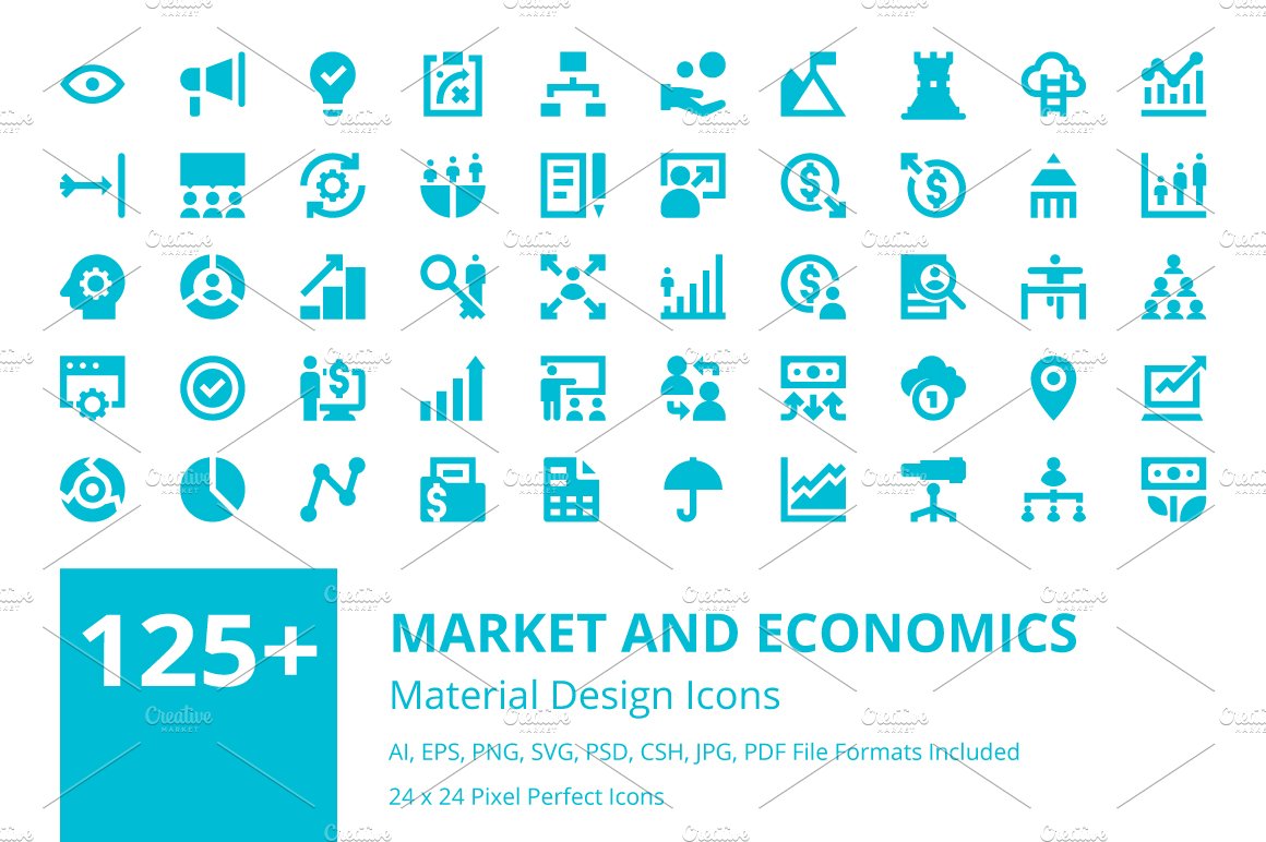 市场和经济图标素材 125 Market and Econ