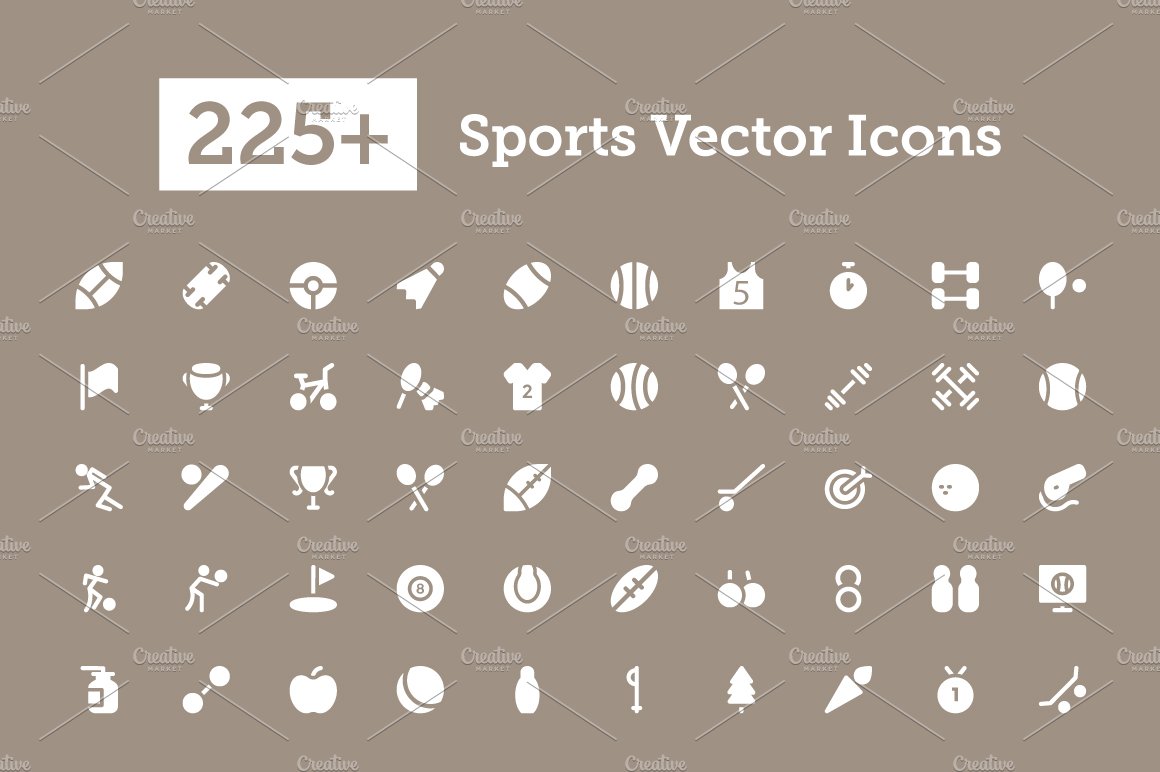 运动矢量图标 225  Sports Vector Icon