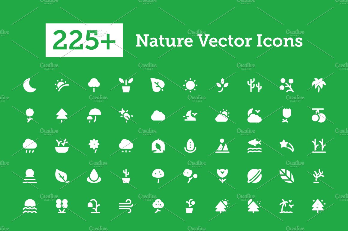 51自然图标素材 225 Nature Vector Ic