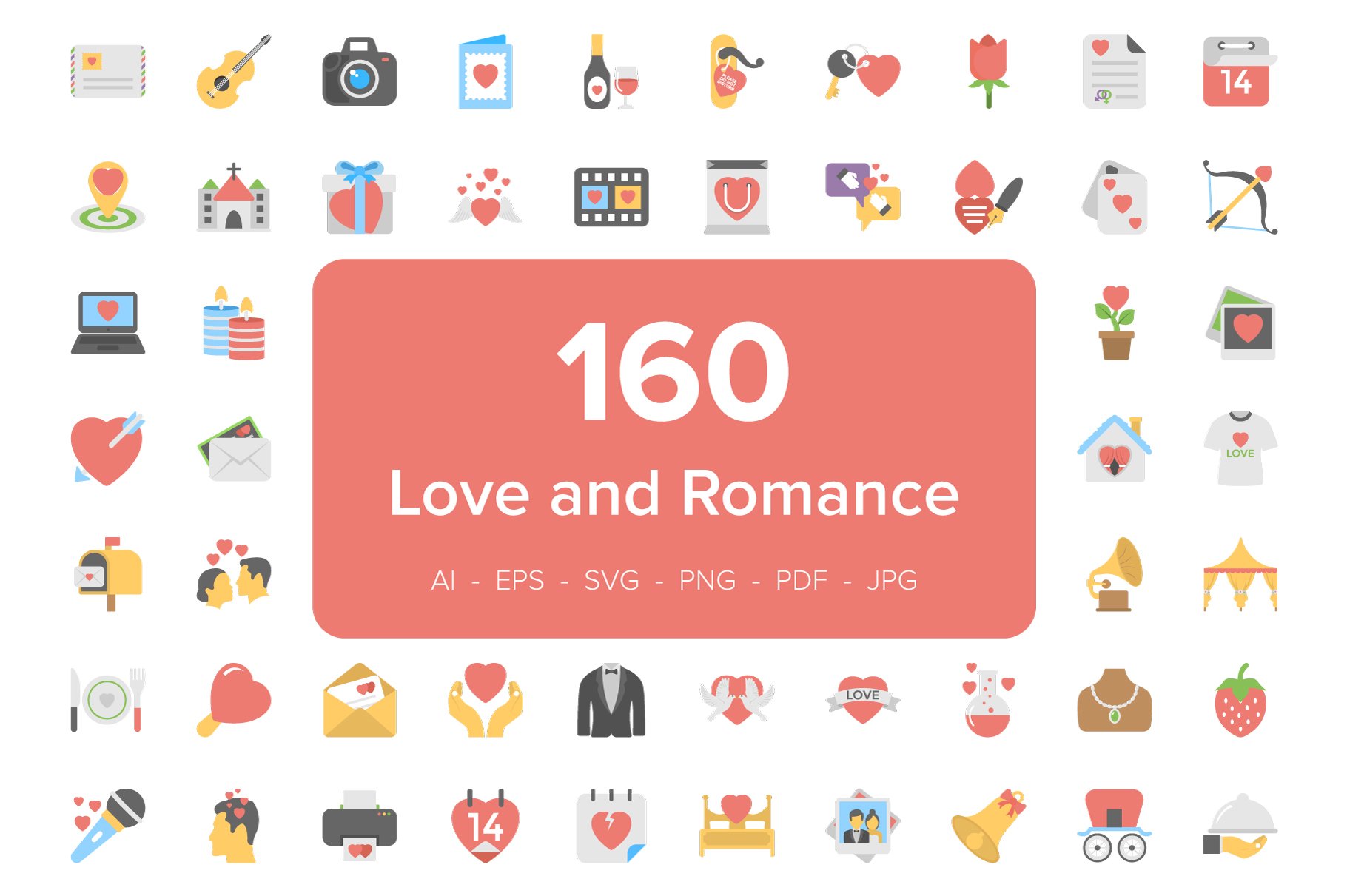 浪漫的爱情图标素材 160 Love and Romance