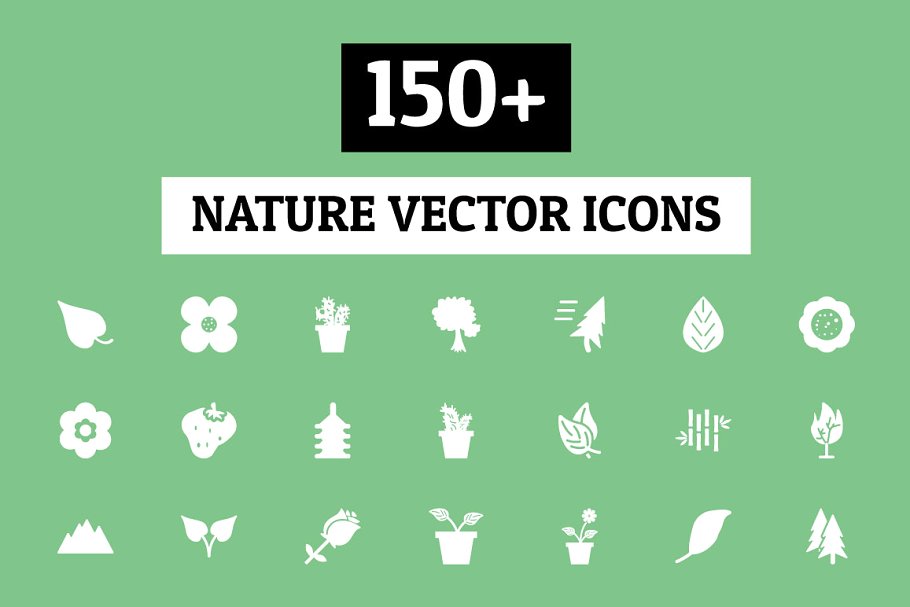 自然矢量图标 150 Nature Vector Icon