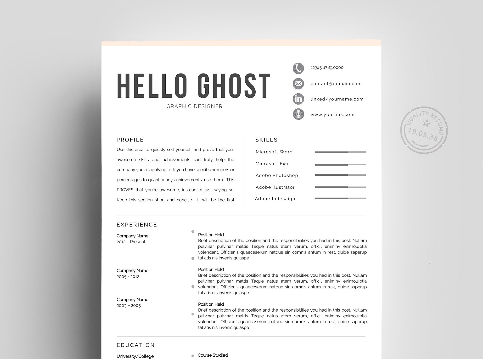 创意简历模板 Creative Resume Templat