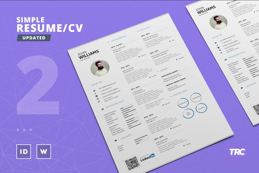 简单的简历模板 Simple ResumeCv Templa