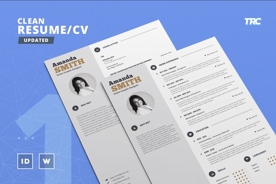 干净简历模板 Clean Resume Cv Templat