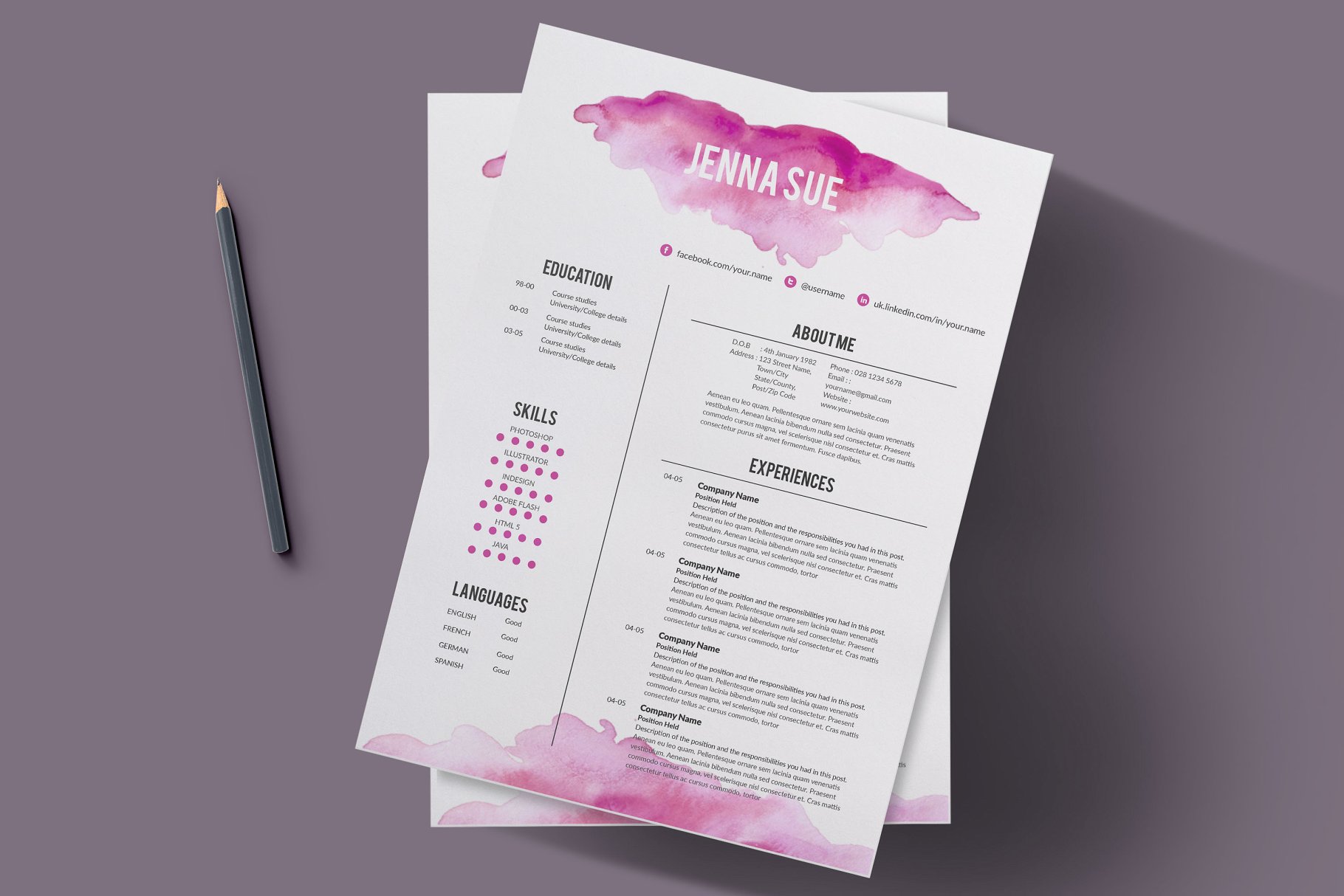 创意简历模板 Creative resume templat