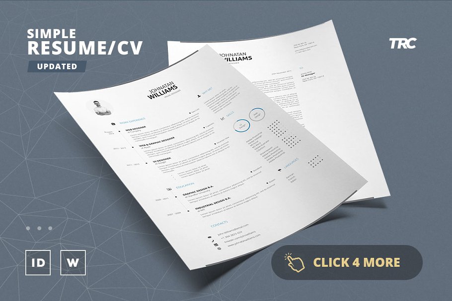 简约的简历模板 Simple ResumeCv Templa