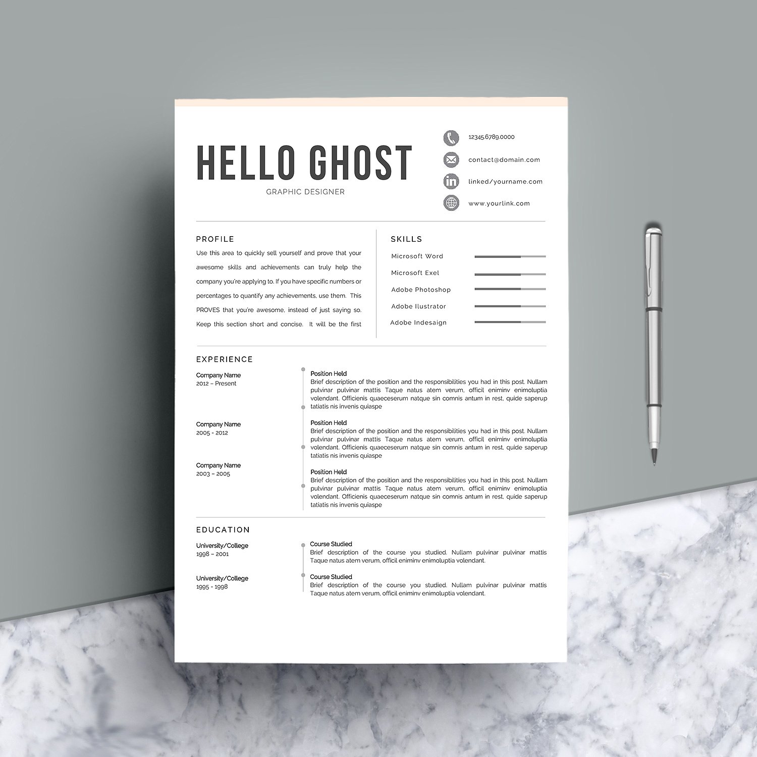 创意简历模板 Creative Resume Templat