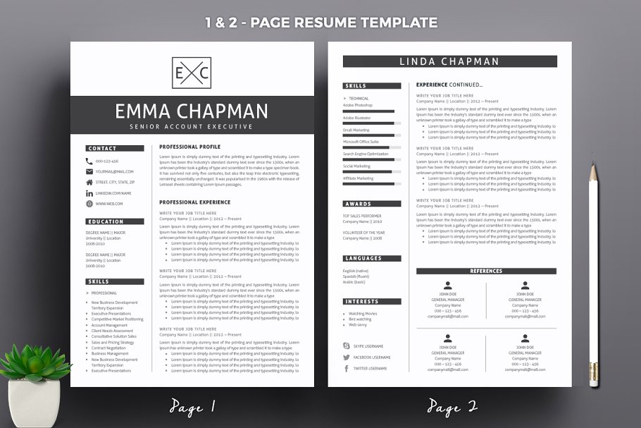 简单的简历模板 Resume CV Template #13