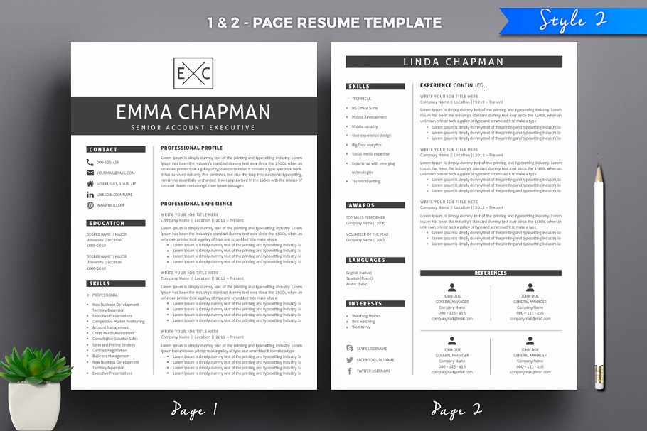 简单的简历模板 Resume CV Template #13