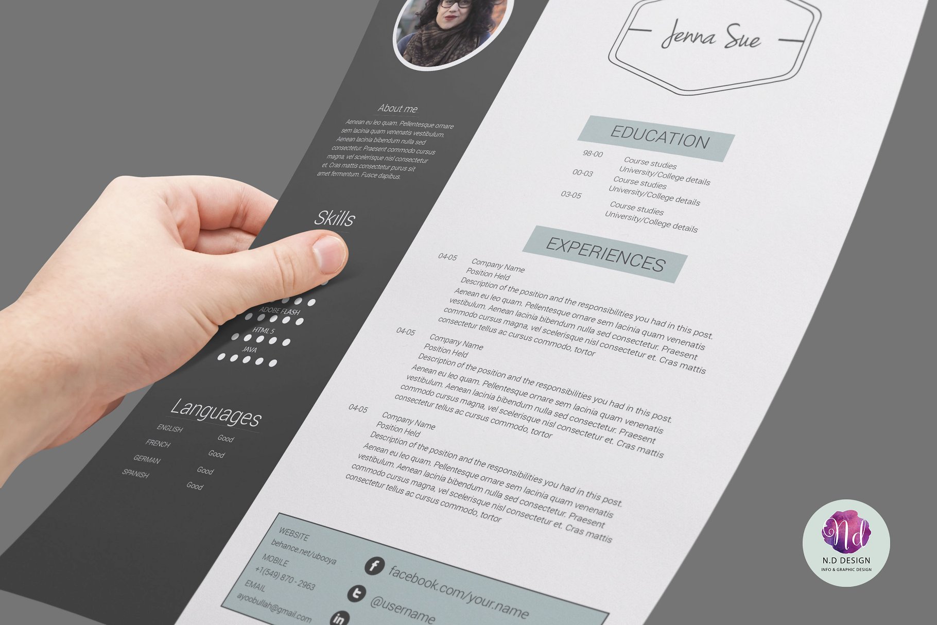 现代简历模板 Modern resume template