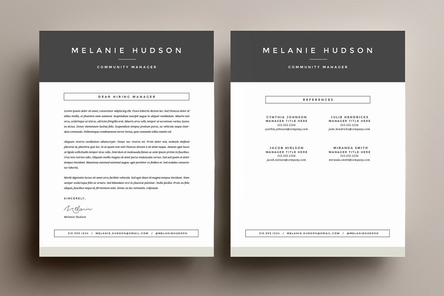 简单简历模板下载 Resume Template 4 Pac