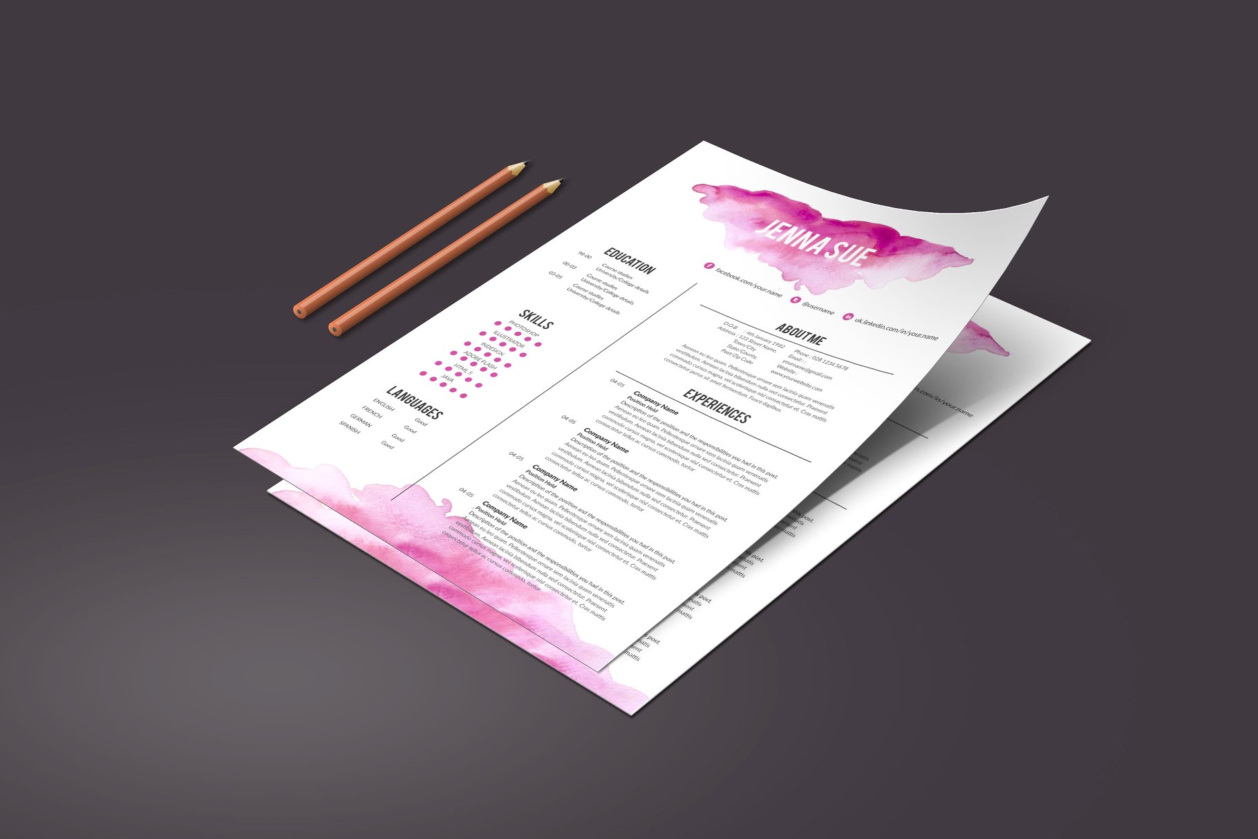 创意简历模板 Creative resume templat