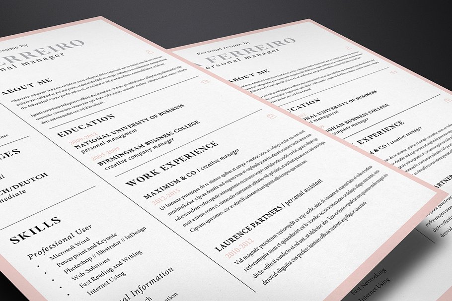 干净的简历模板 Clean Resume Template