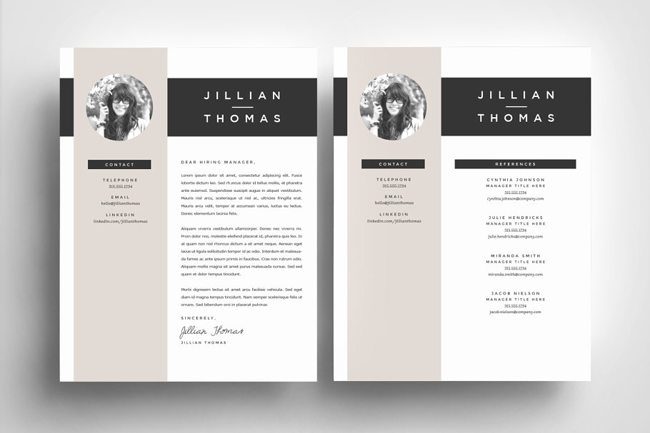 专业简历模板 Resume Template 4 Pack