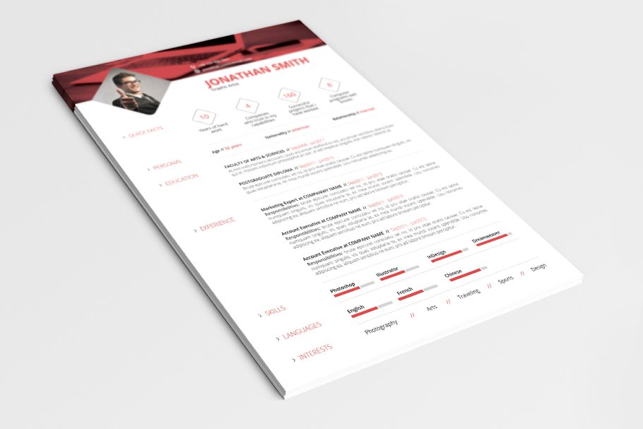 简单的简历模板 Simple Resume CV Set #