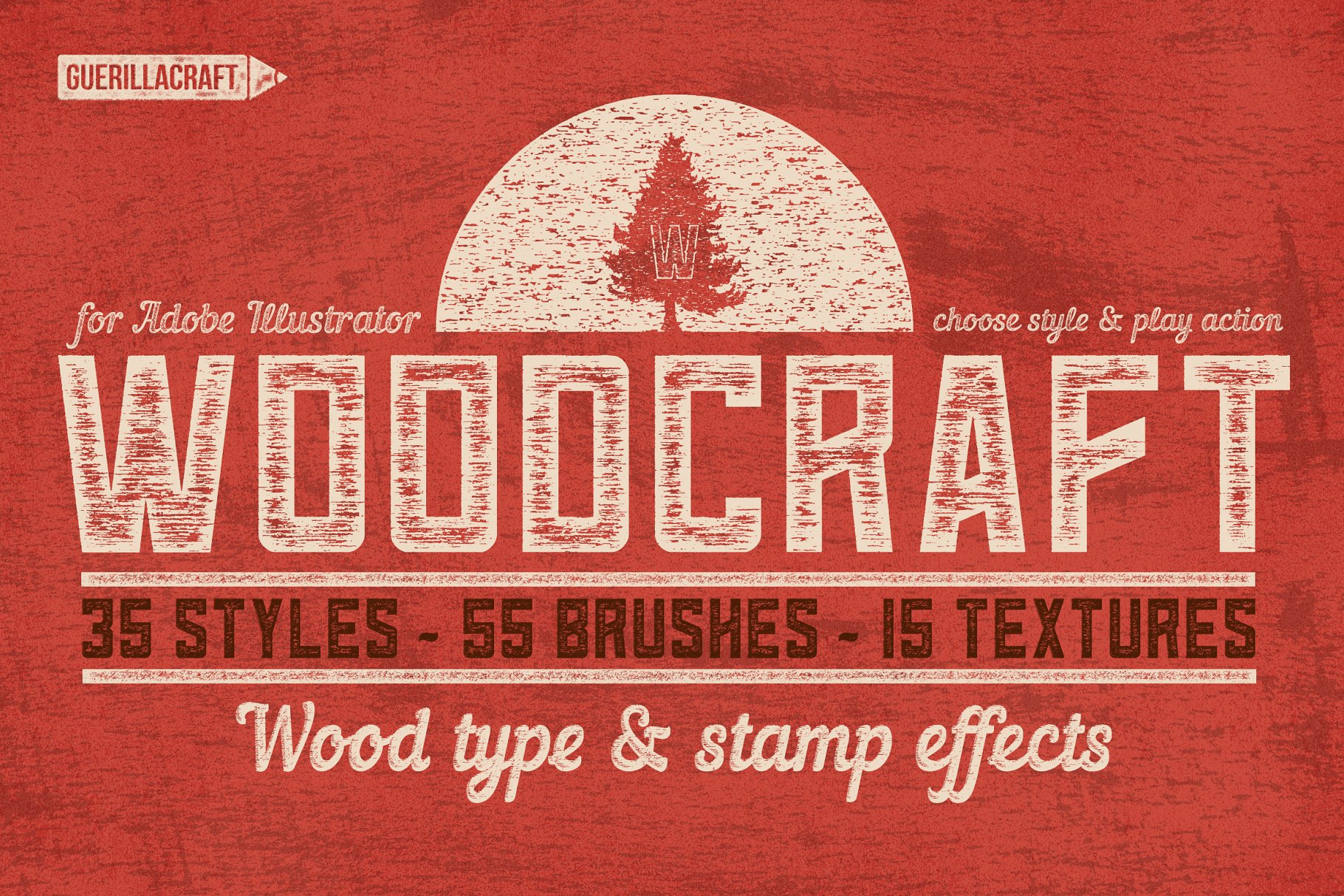 木纹背景纹理素材 Woodcraft for Adobe I