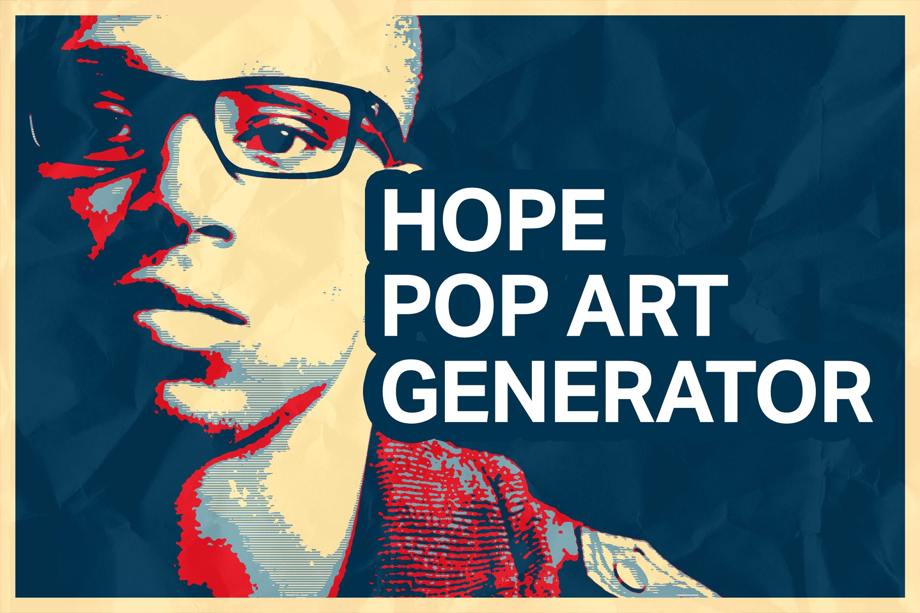 印象派海报PS动作 Hope Poster Pop Art