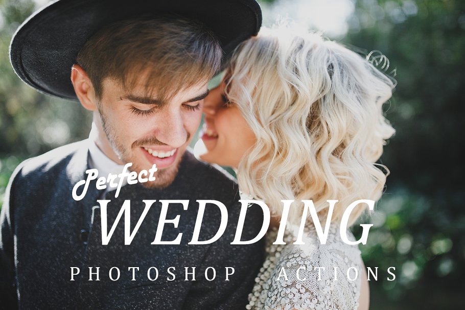 浪漫的婚礼照片PS动作 Photoshop wedding