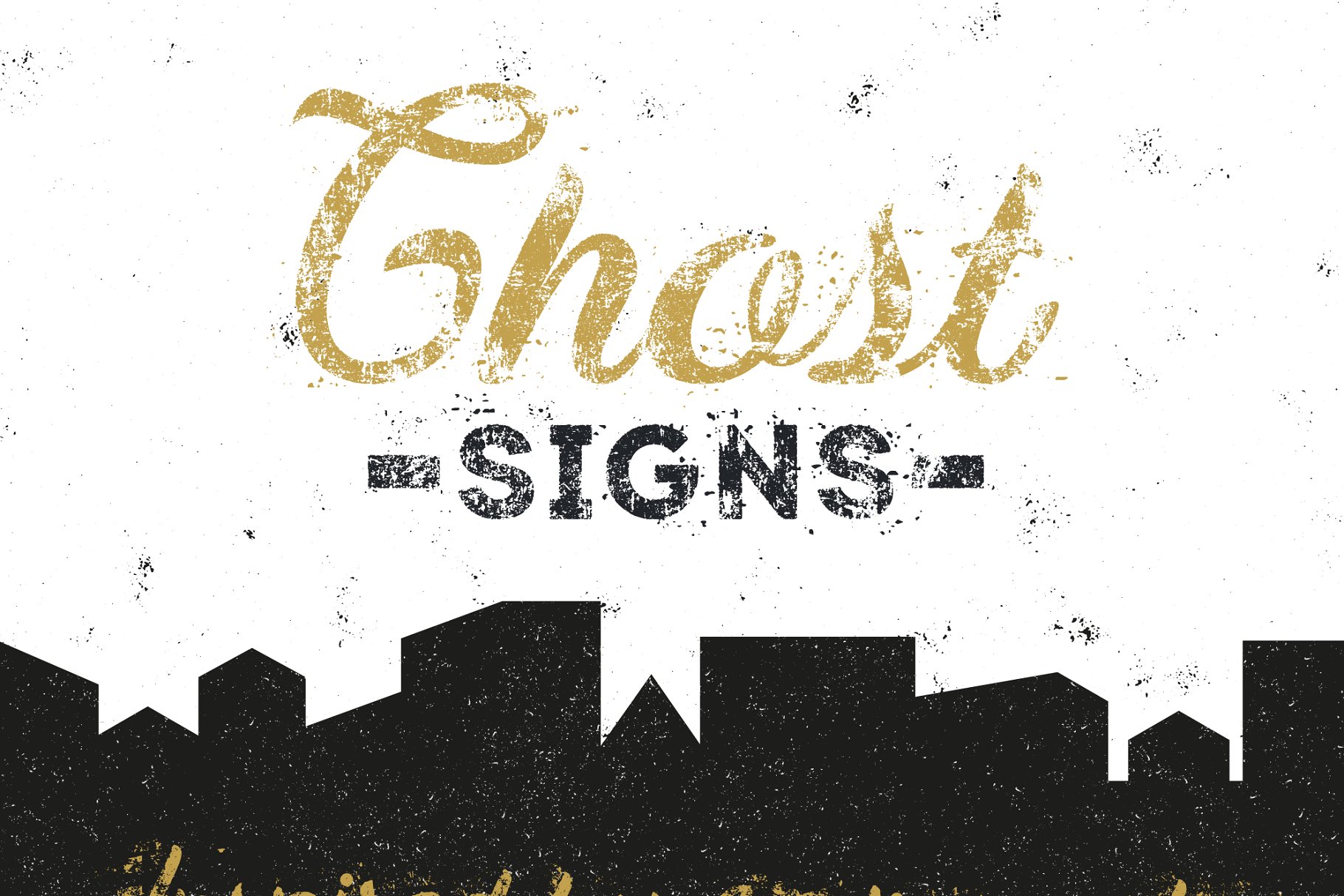 怀旧的Ai背景纹理素材 Ghost Signs for Ad