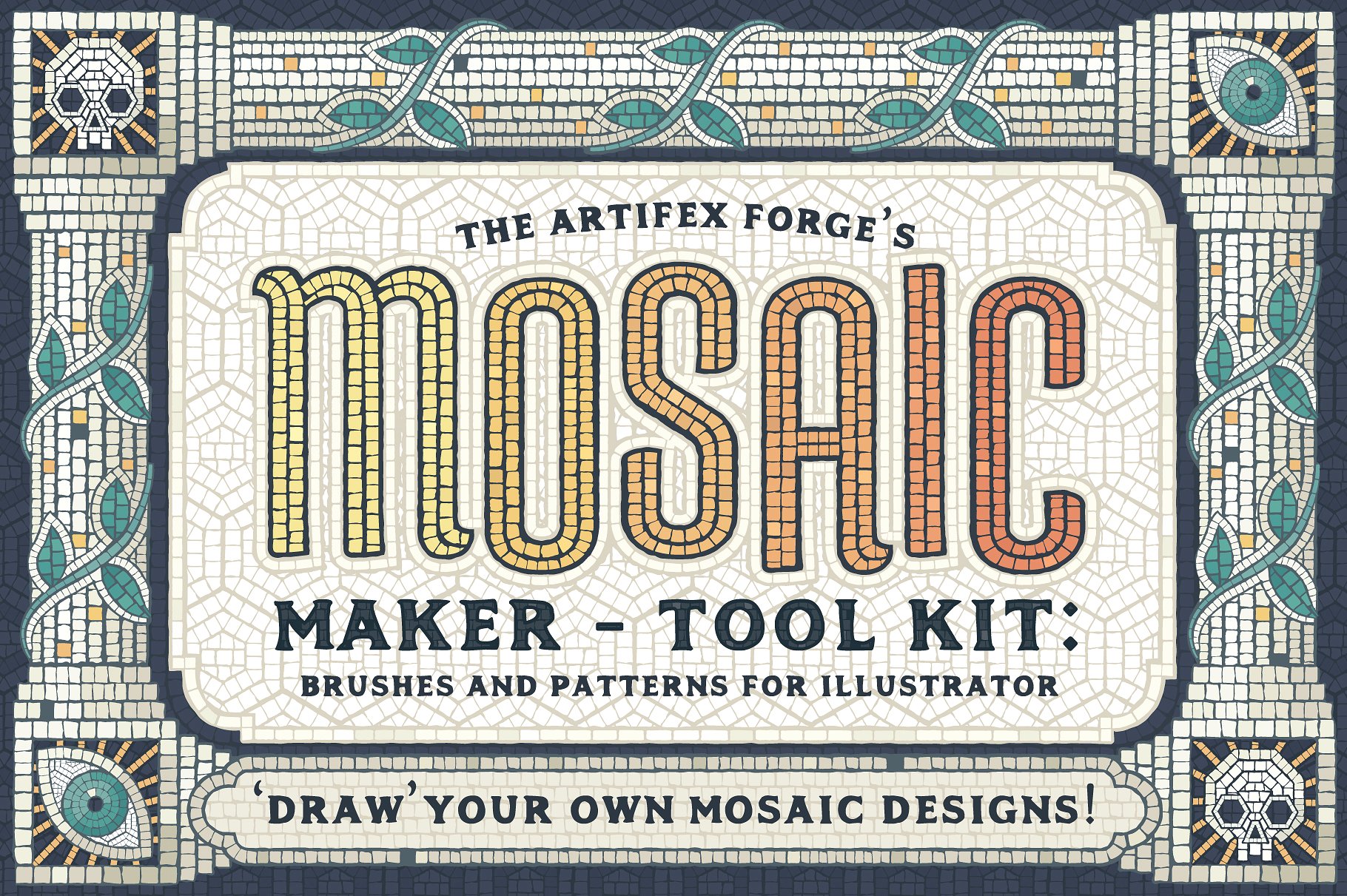 经典马赛克笔刷特效 Mosaic Maker Brushes
