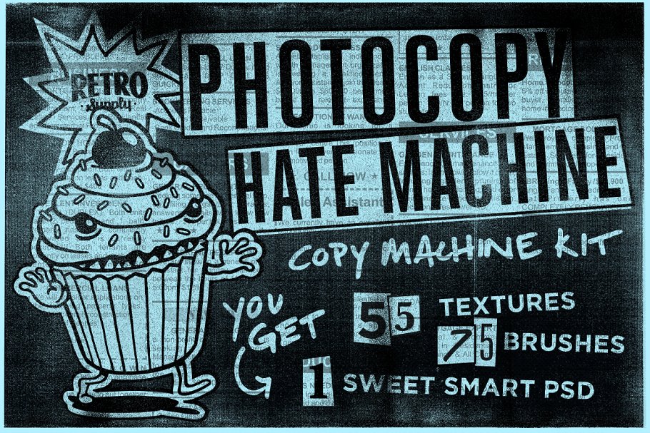 复古影印纹理包 Photocopy Hate Machine