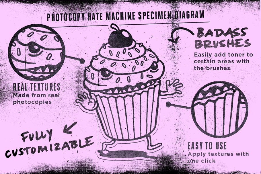 复古影印纹理包 Photocopy Hate Machine