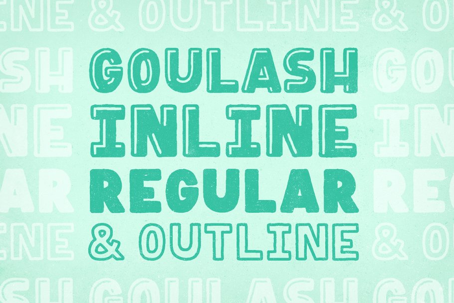高光效果的字体 Goulash 3-Font Family