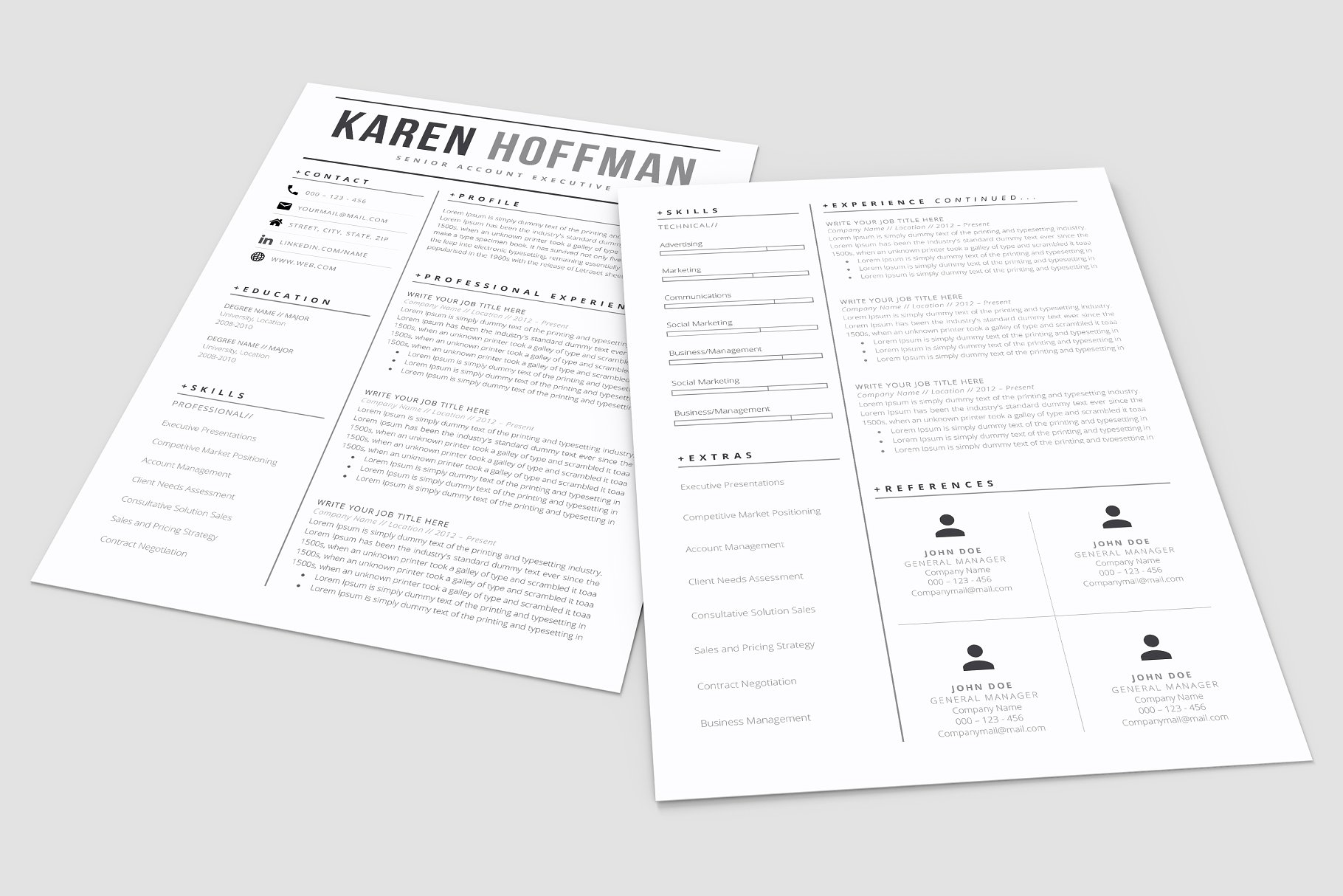 现代简历模板 Modern Resume Template