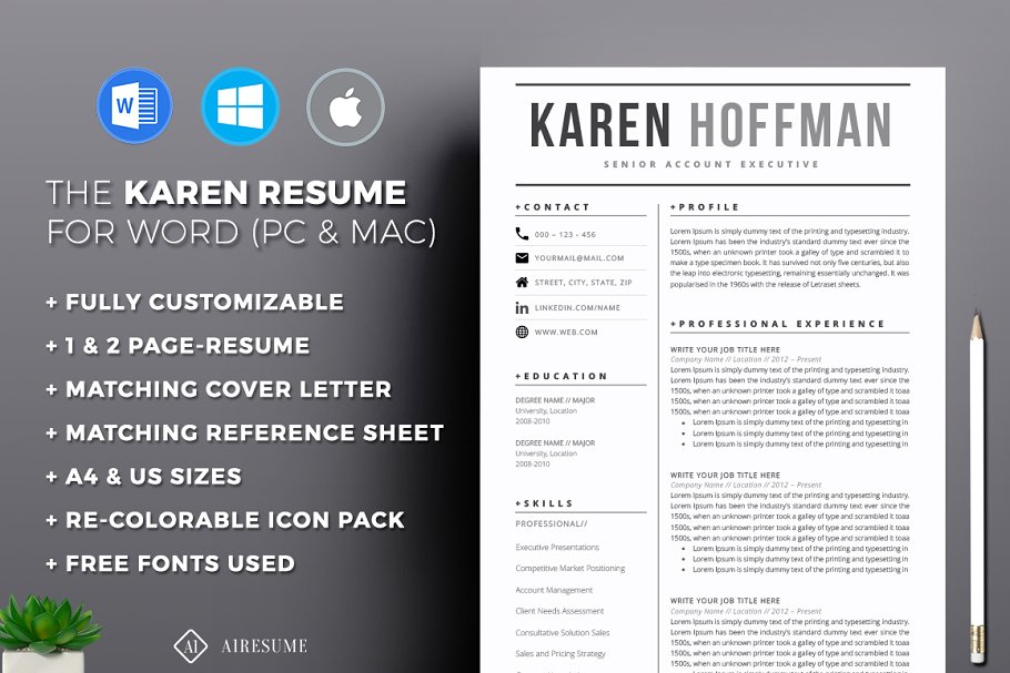 现代简历模板 Modern Resume Template