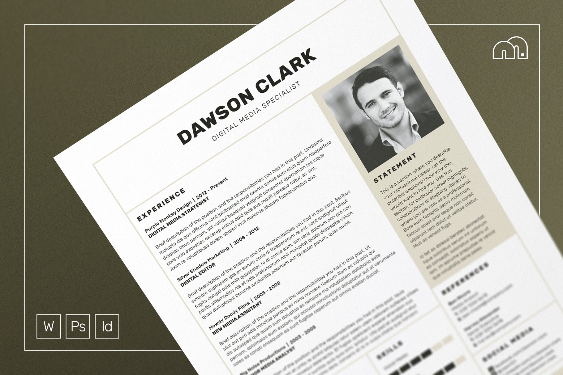 有格调的简历模板 Dawson  Resume CV #90