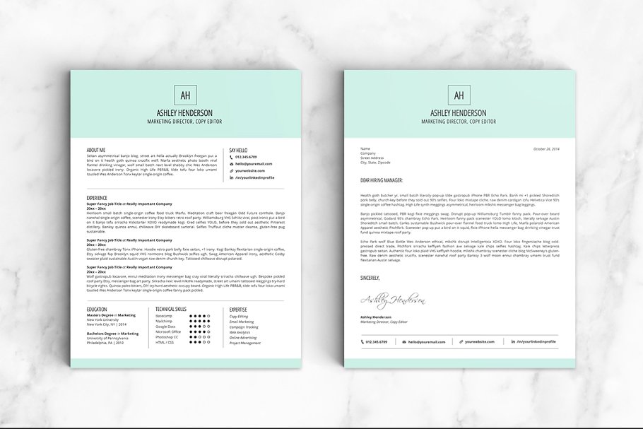 2标准专业的简历模板 Resume Template The