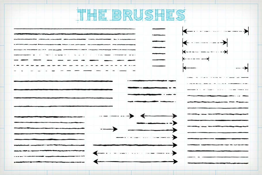 技术绘图感觉的笔刷 Technical Drawing Br