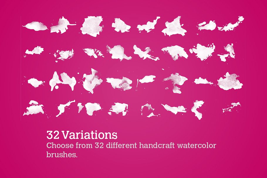 32个水彩颜色素材 32 Watercolor Splatt