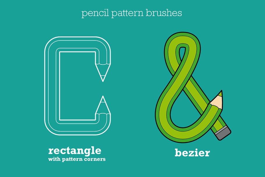矢量铅笔设计素材 Pencil Pattern Brushe