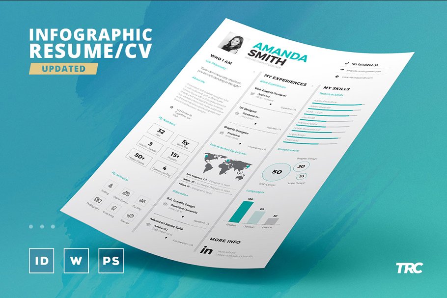 信息图表简历模板 Infographic ResumeCv