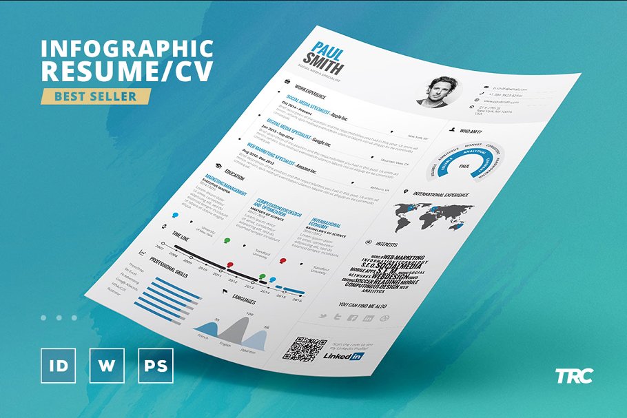 个人简历信息模板 Infographic ResumeCv