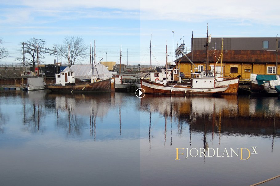 港口民居风景PS动作 Fjordland Landscape