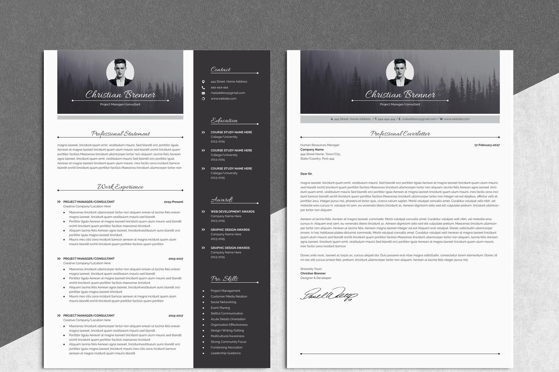 现代简历模板 Modern Resume Template