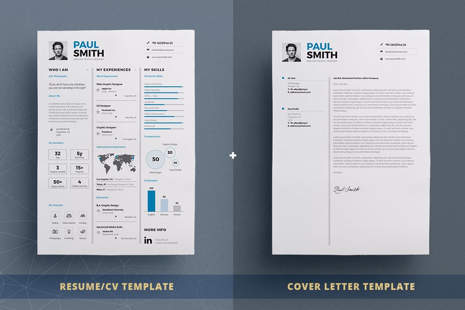 信息图表简历模板 Infographic ResumeCv