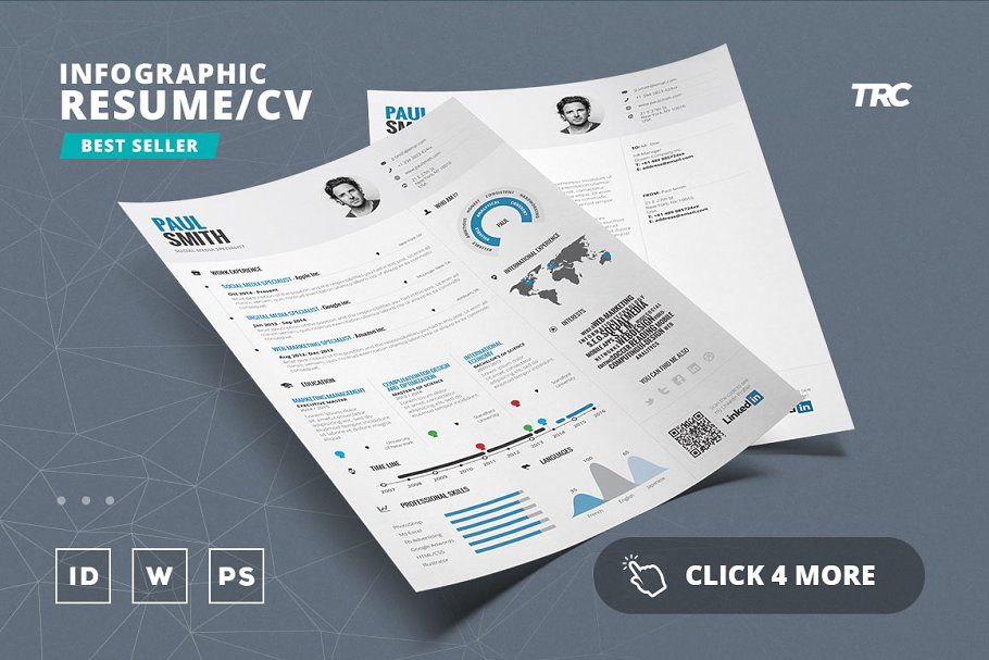 个人简历信息模板 Infographic ResumeCv