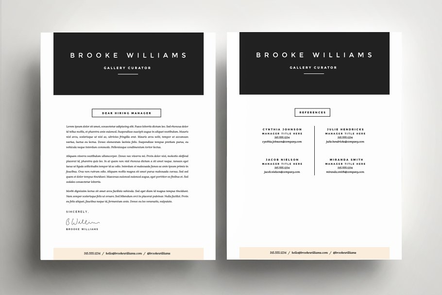 时尚简历模板 Resume Template 4 Pack