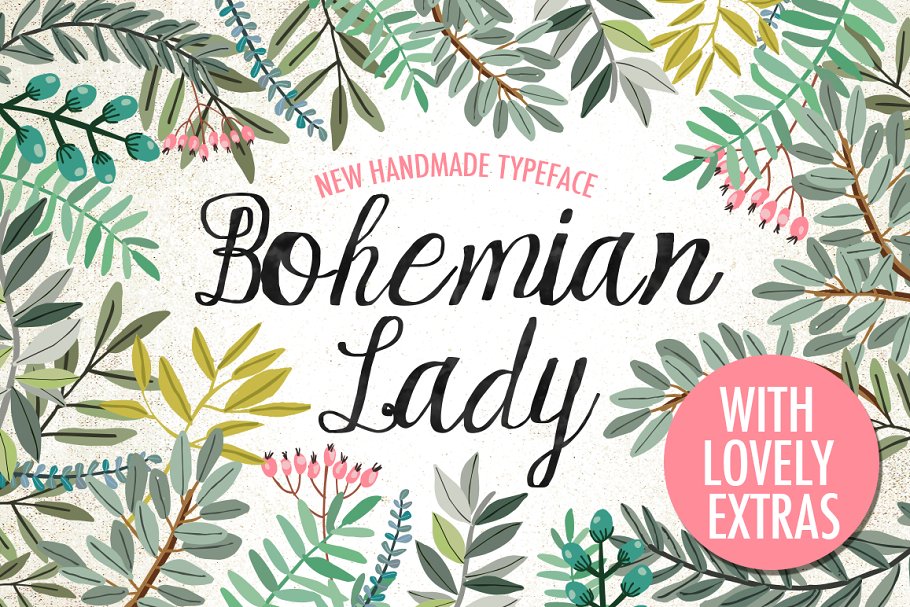 热带设计字体 Bohemian Lady Font #125