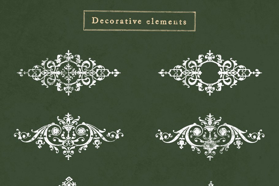 字体装饰图形 Decorative ornaments pa