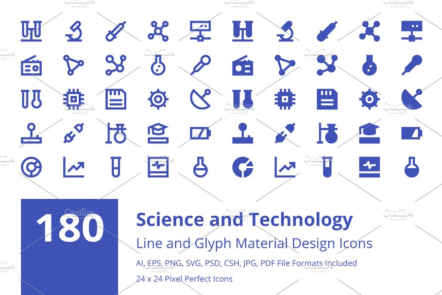 科学技术图标素材180 Science and Techno