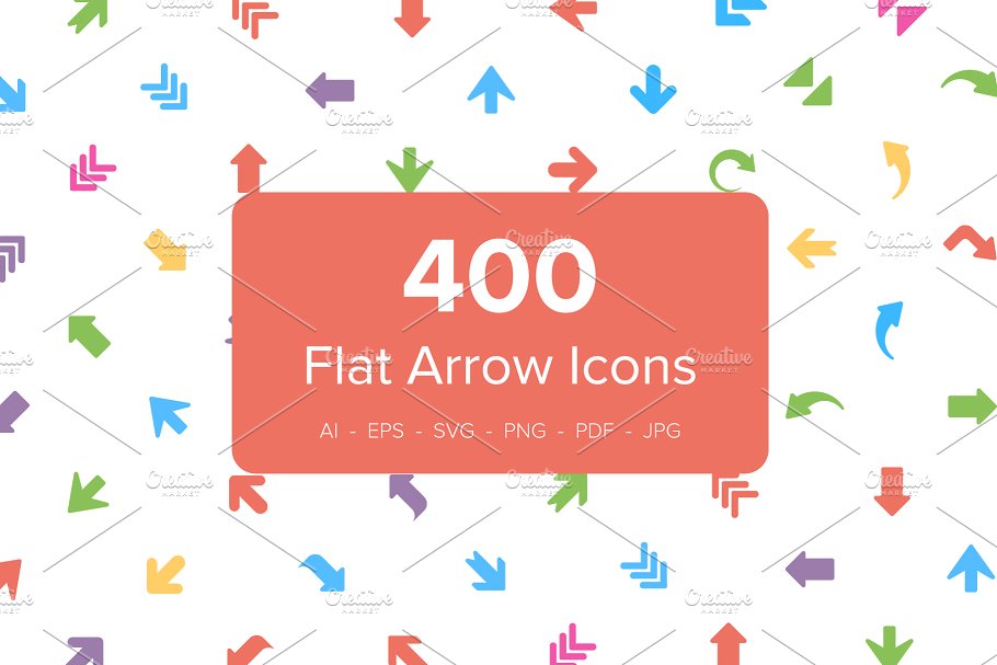 箭头图标素材 400 Flat Arrows Vector