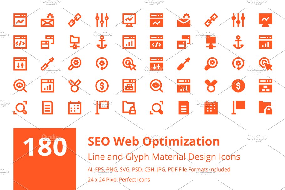 Seo网页优化素材图标下载 Seo Web Optimiza